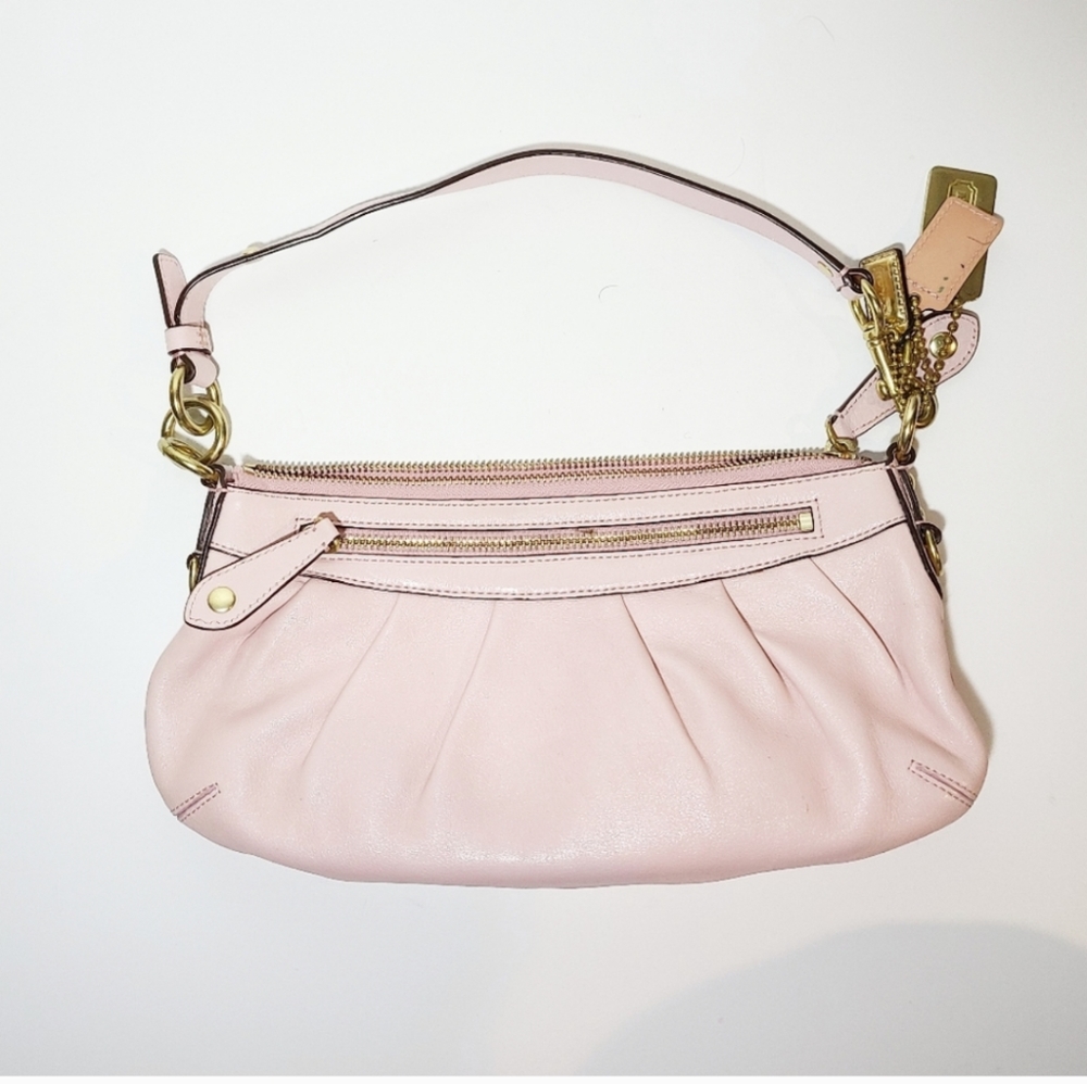 Coach Madeline leather Y2K pleated hobo bag